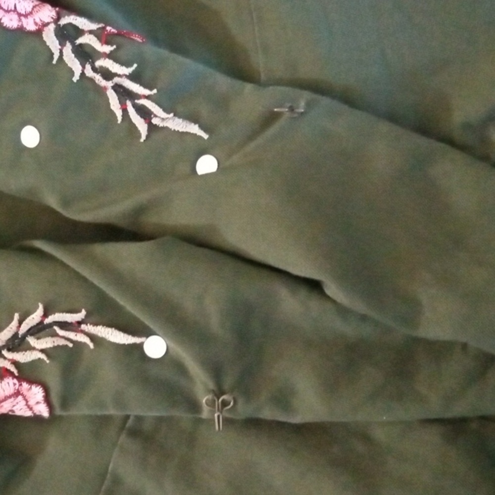One 5 One military peplum rose embroidered jacket - Picture 7 of 8